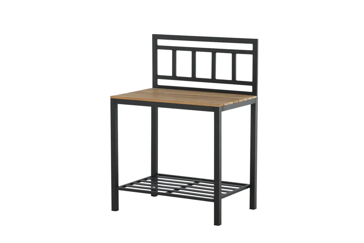 Ablagetisch Jana – Outdoor-Küchenmodul mit Teakholz-Arbeitsfläche