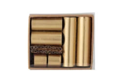 Adventskerzenhalter Virela – Metall in Goldoptik (7-teiliges Set)