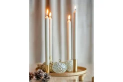 Adventskerzenhalter Virela – Metall in Goldoptik (7-teiliges Set)