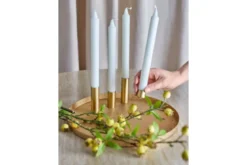 Adventskerzenhalter Virela – Metall in Goldoptik (7-teiliges Set)