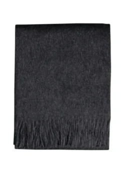 Alpaka Tagesdecke Nerin - Reine Alpakawolle in Anthrazit - 200x150 cm