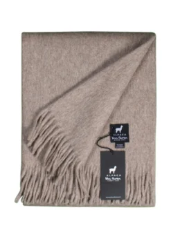 Alpaka Tagesdecke Svala - Reine Alpakawolle in Beige - 200x150 cm