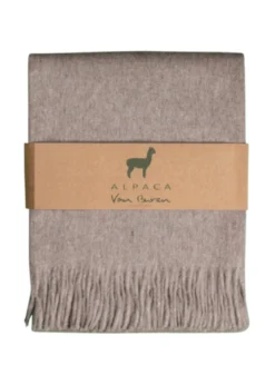 Alpaka Tagesdecke Svala - Reine Alpakawolle in Beige - 200x150 cm