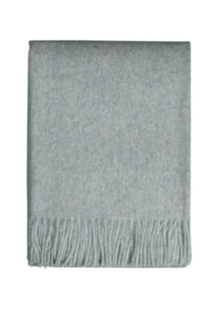 Alpaka Tagesdecke Ylva - Reine Alpakawolle in Vintage Blau - 200x150 cm