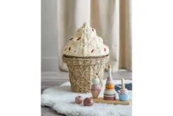 Aufbewahrungskorb Bali für Kinder – Eistütenkorb aus Seegras