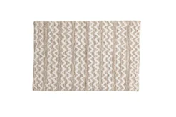 Badematte Sanur - in Weiß-Beige-Kombination aus weicher Baumwolle