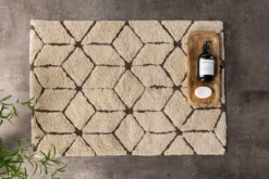 Badematte Semara - in einer Beige-Braun Kombination aus weicher Baumwolle