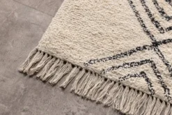 Badematte Ubud - im Schwarz-Weiß-Design aus saugfähiger Baumwolle