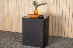 Balkonset Bob - in wahlweise schwarzem oder grauem Rattan