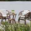 Balkonset Jasmin - aus walnussfarbenen Rattan