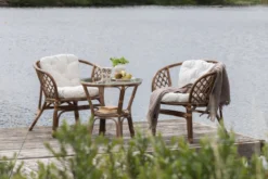 Balkonset Jasmin - aus walnussfarbenen Rattan