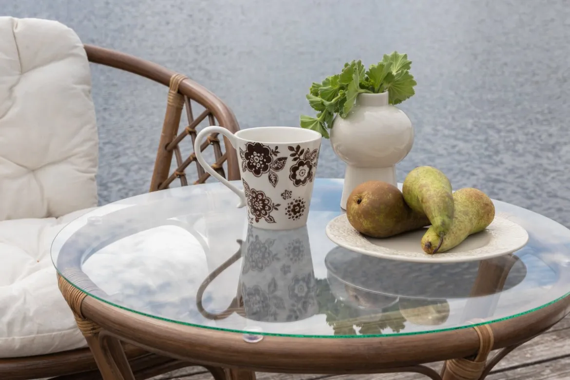 Balkonset Jasmin - aus walnussfarbenen Rattan