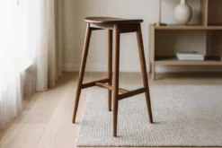 Barhocker Rafaela – in Mocca aus Gummibaumholz