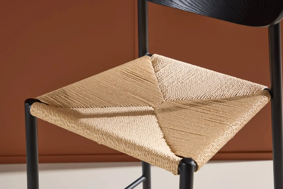 Barhocker Savannah - mit einer Sitzfläche aus Natur-Seilgeflecht