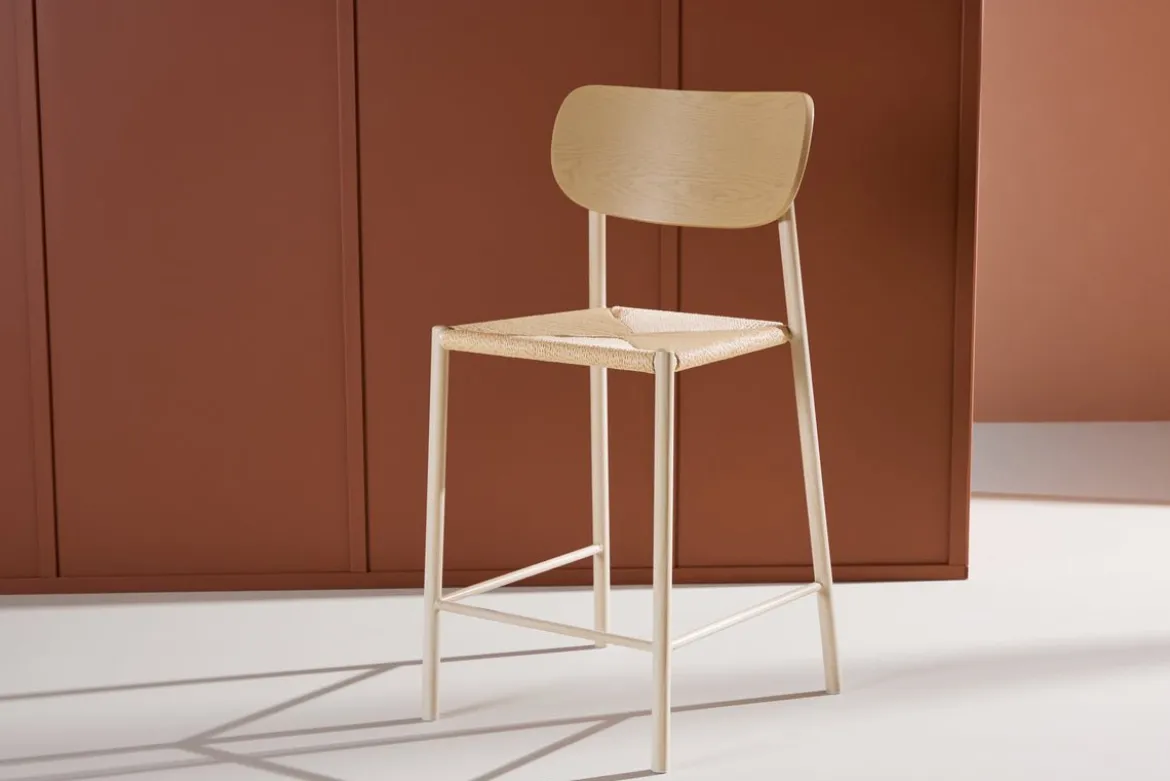 Barhocker Savannah - mit einer Sitzfläche aus Natur-Seilgeflecht