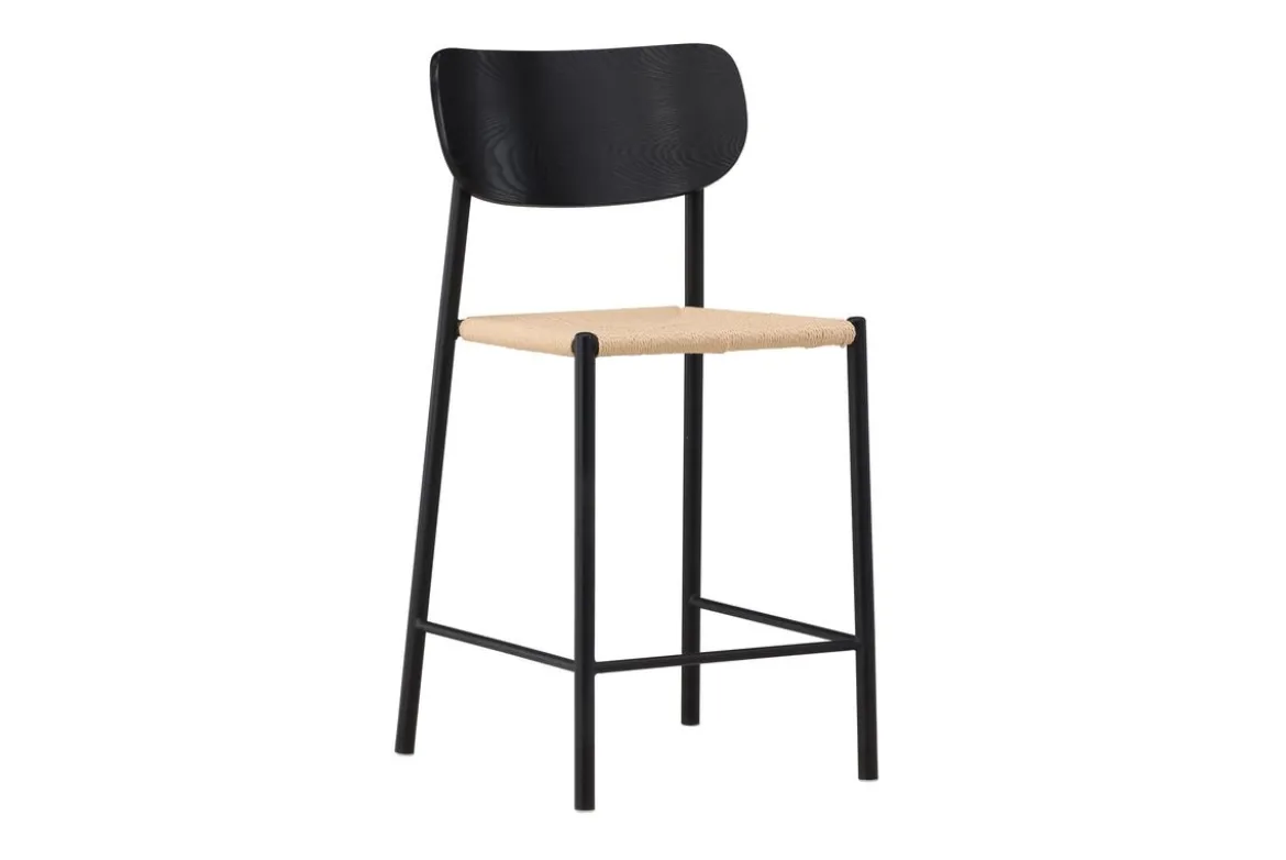 Barhocker Savannah - mit einer Sitzfläche aus Natur-Seilgeflecht