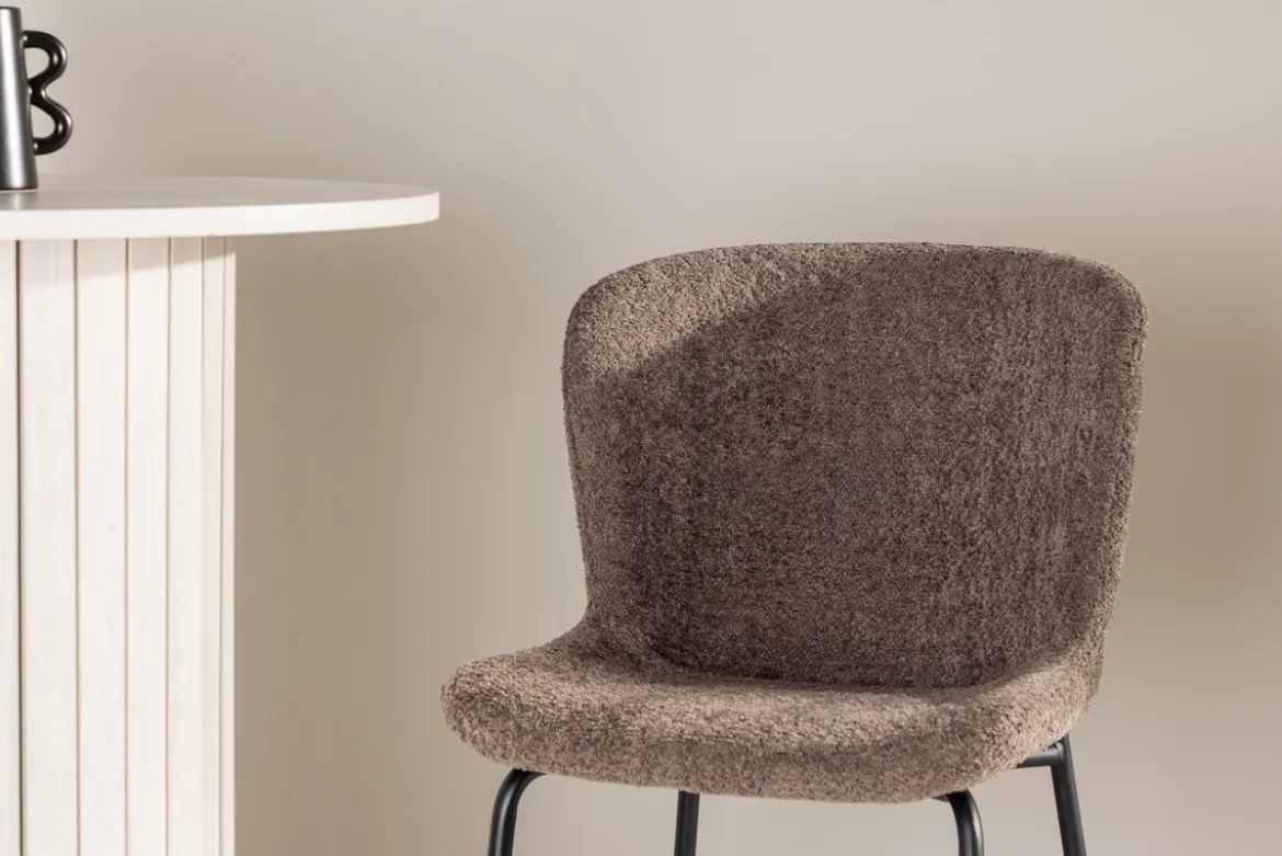 Barhocker Sonee - Mit weichem Bouclé Stoff