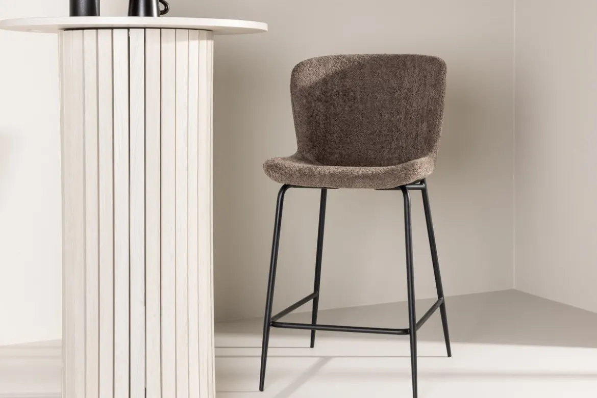 Barhocker Sonee - Mit weichem Bouclé Stoff