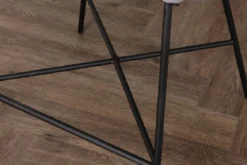 Barhocker Viola - aus Metall mit dunkelgrauem Samt-Bezug