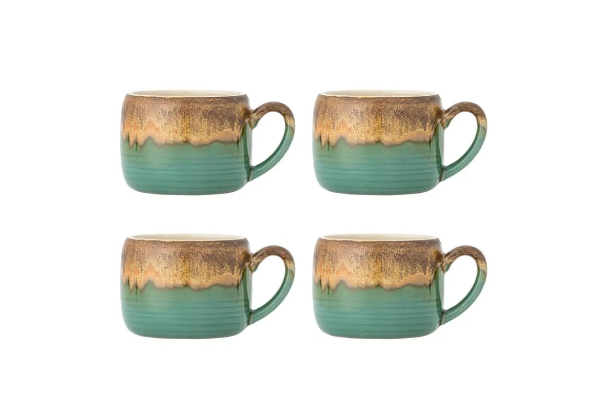 Becher Linea - aus Steingut gefertigt / 4er Set Multipack