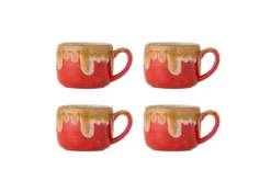 Becher Linea - aus Steingut gefertigt / 4er Set Multipack