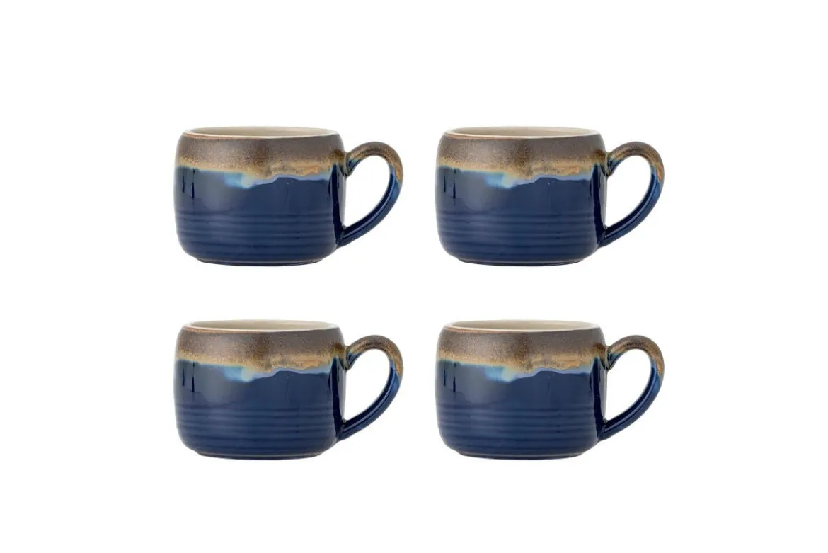 Becher Linea - aus Steingut gefertigt / 4er Set Multipack