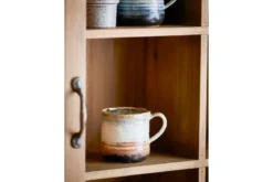 Becher-Set Avena – Reaktive Glasur mit vertikaler Struktur (4er-Set)