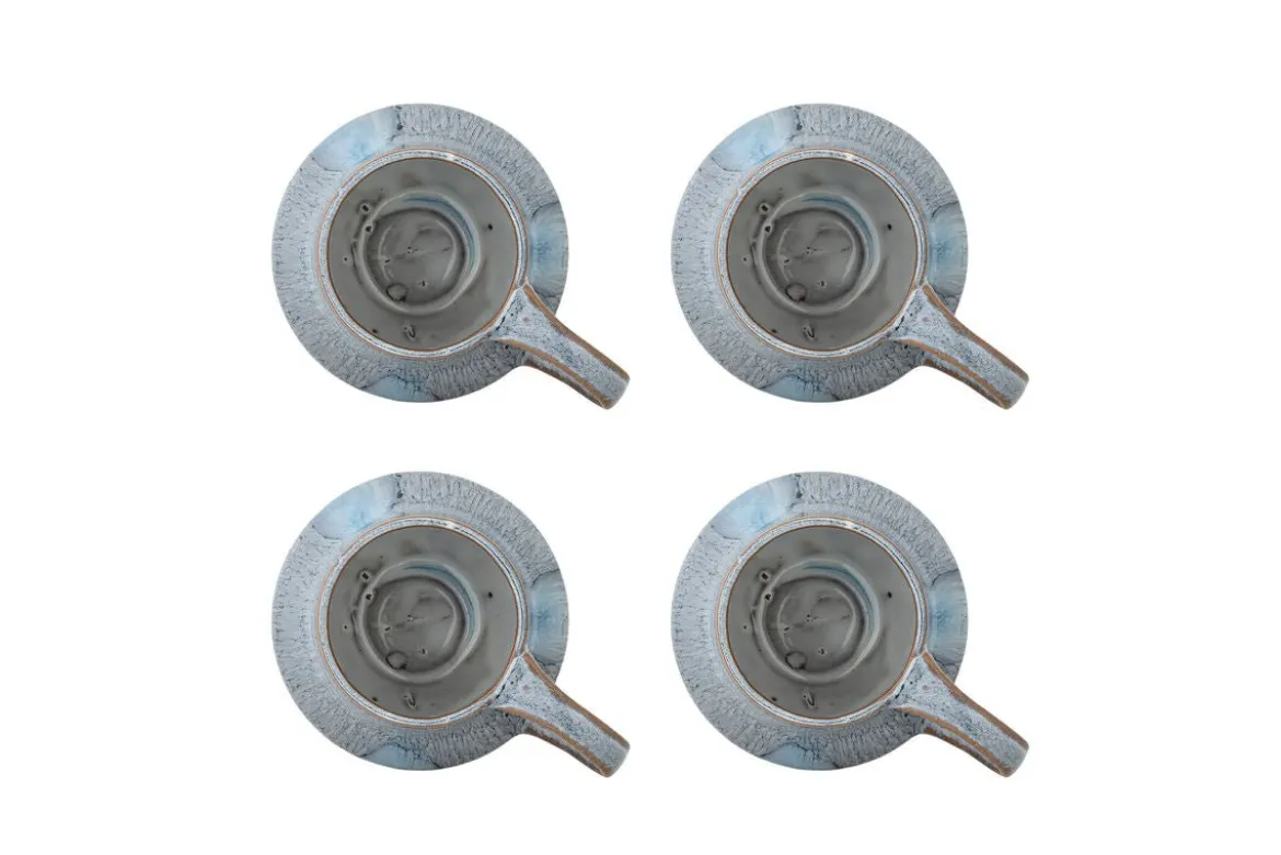 Becher-Set „Elvion“ – Blaues Steingut (4-teilig)