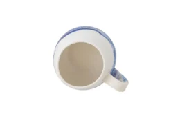 Becher-Set Fjordé – Blau- weiß Steingut (4-teilig)