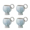 Becher-Set Haldin – Blaues Steingut (4-teilig)