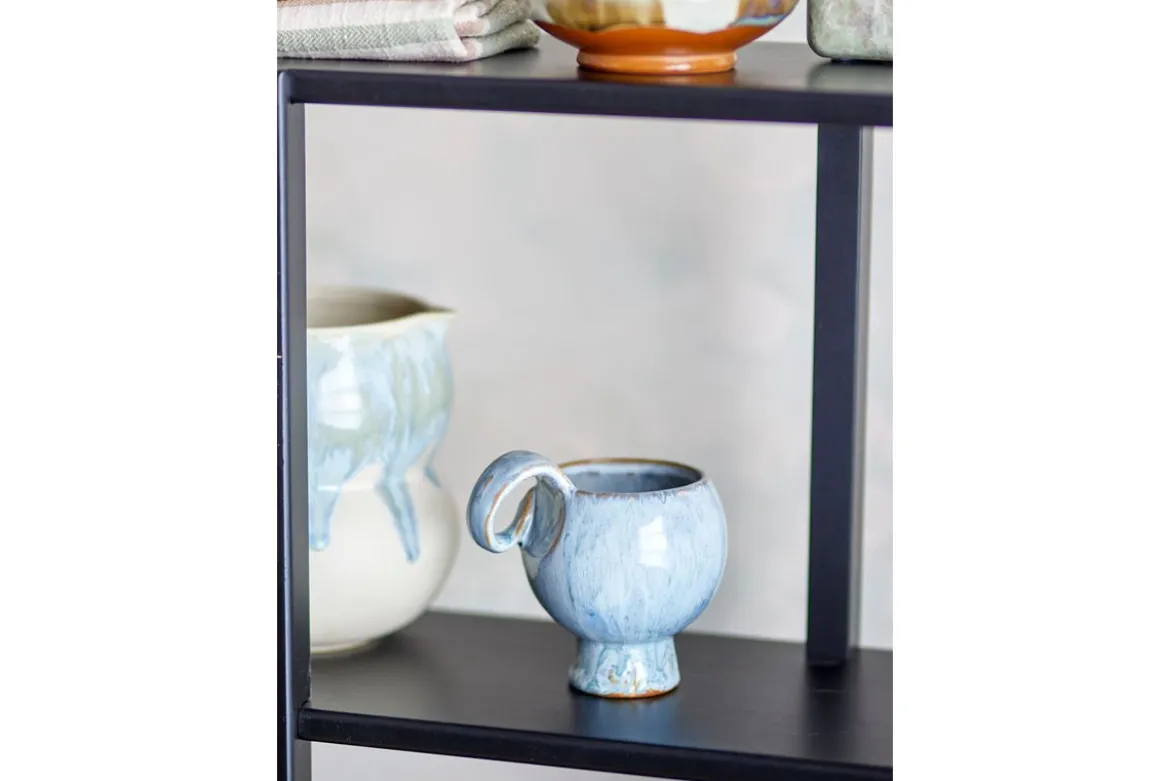 Becher-Set Haldin – Blaues Steingut (4-teilig)