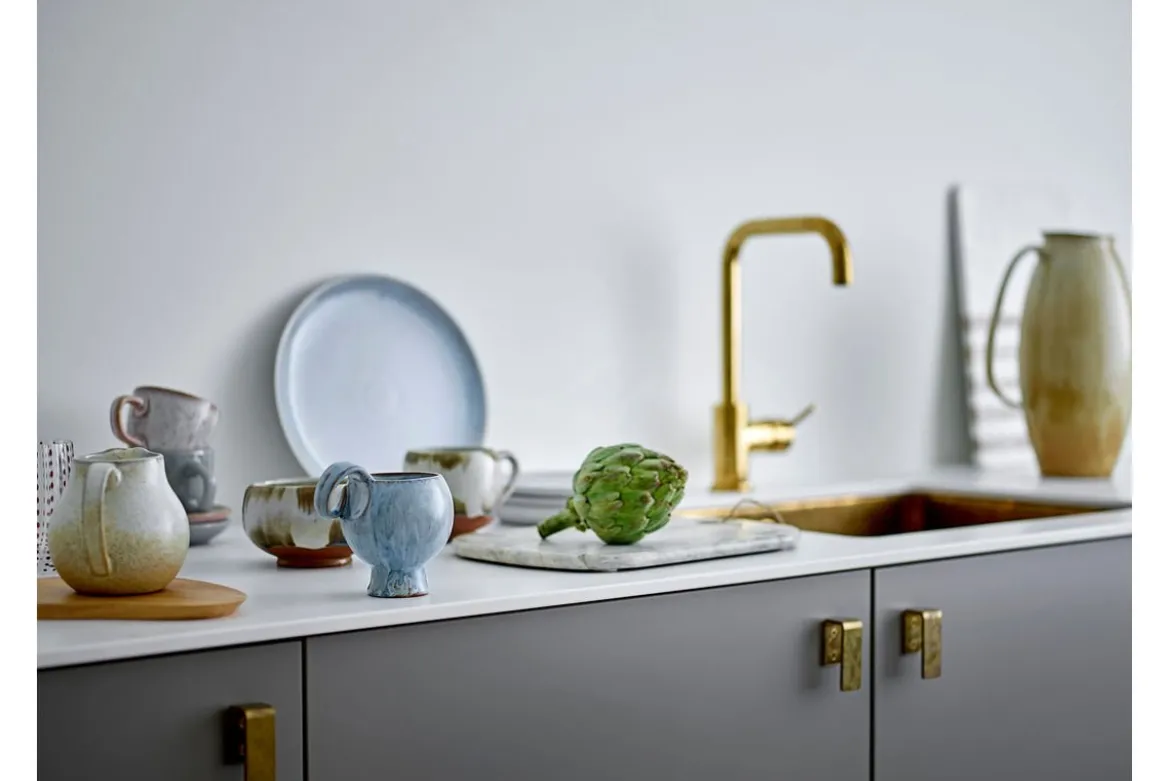 Becher-Set Haldin – Blaues Steingut (4-teilig)