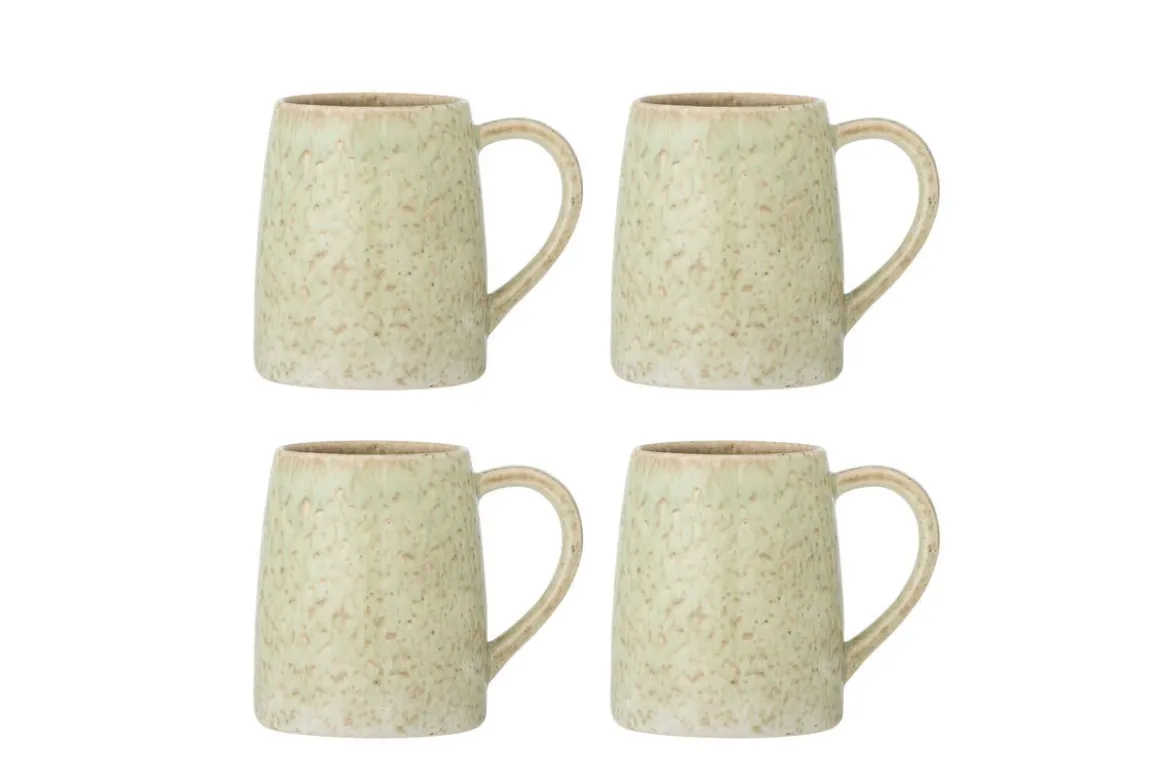Becher-Set Jana – Steingut mit reaktiver Glasur (4er-Set)