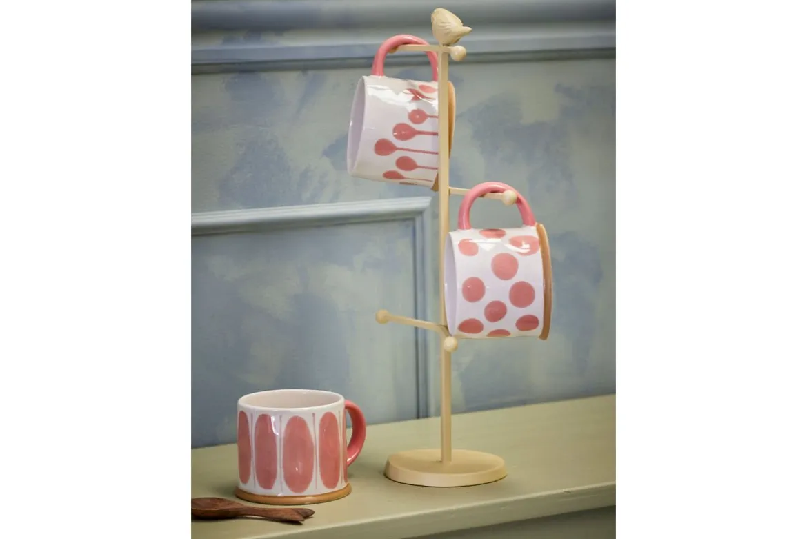 Becher-Set „Linora“ – Roséfarbenes Steingut (3-teilig)