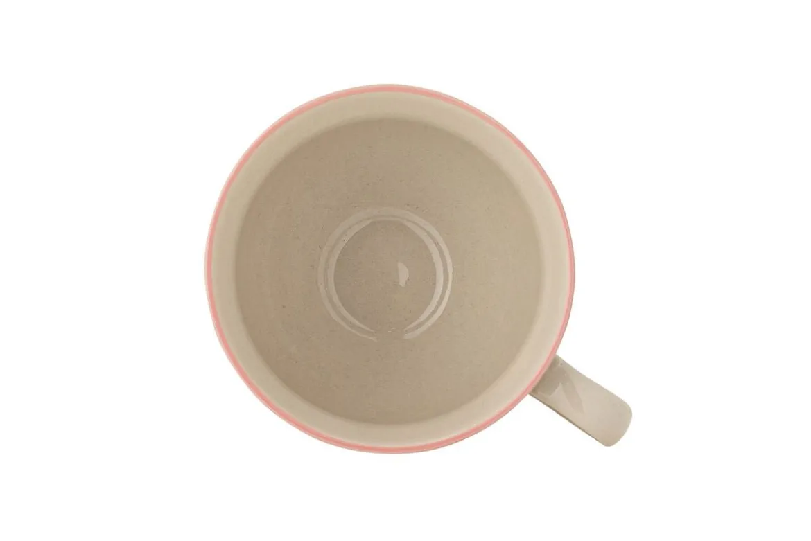 Becher-Set Lunelle – Handbemaltes Steingut mit floralen Motiven (4er-Set)