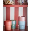 Becher-Set Marola – Buntes Steingut (4-teilig)