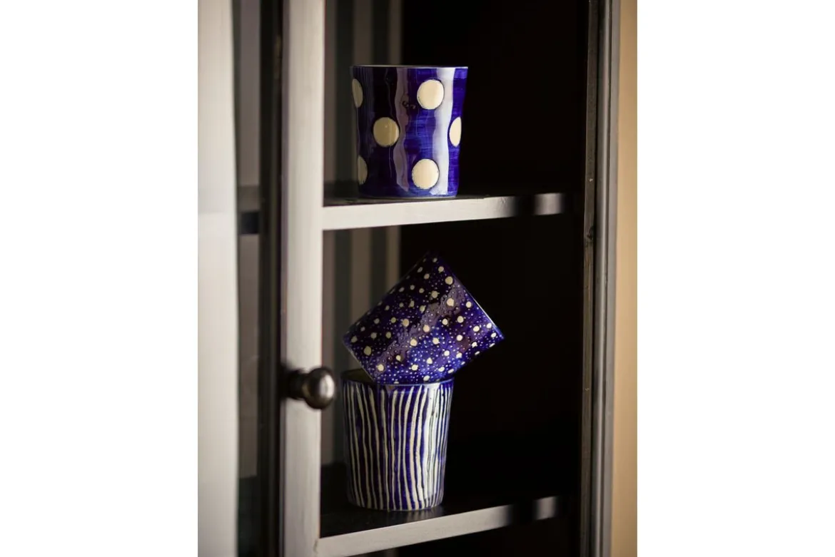 Becher-Set Norell – Blau Steingut (3-teilig)