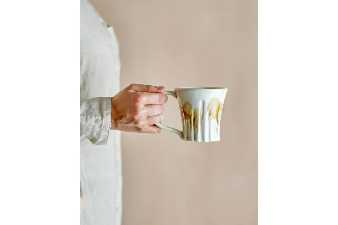 Becher-Set „Ravion“ – Braunes Steingut (4-teilig)