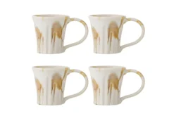 Becher-Set „Ravion“ – Braunes Steingut (4-teilig)