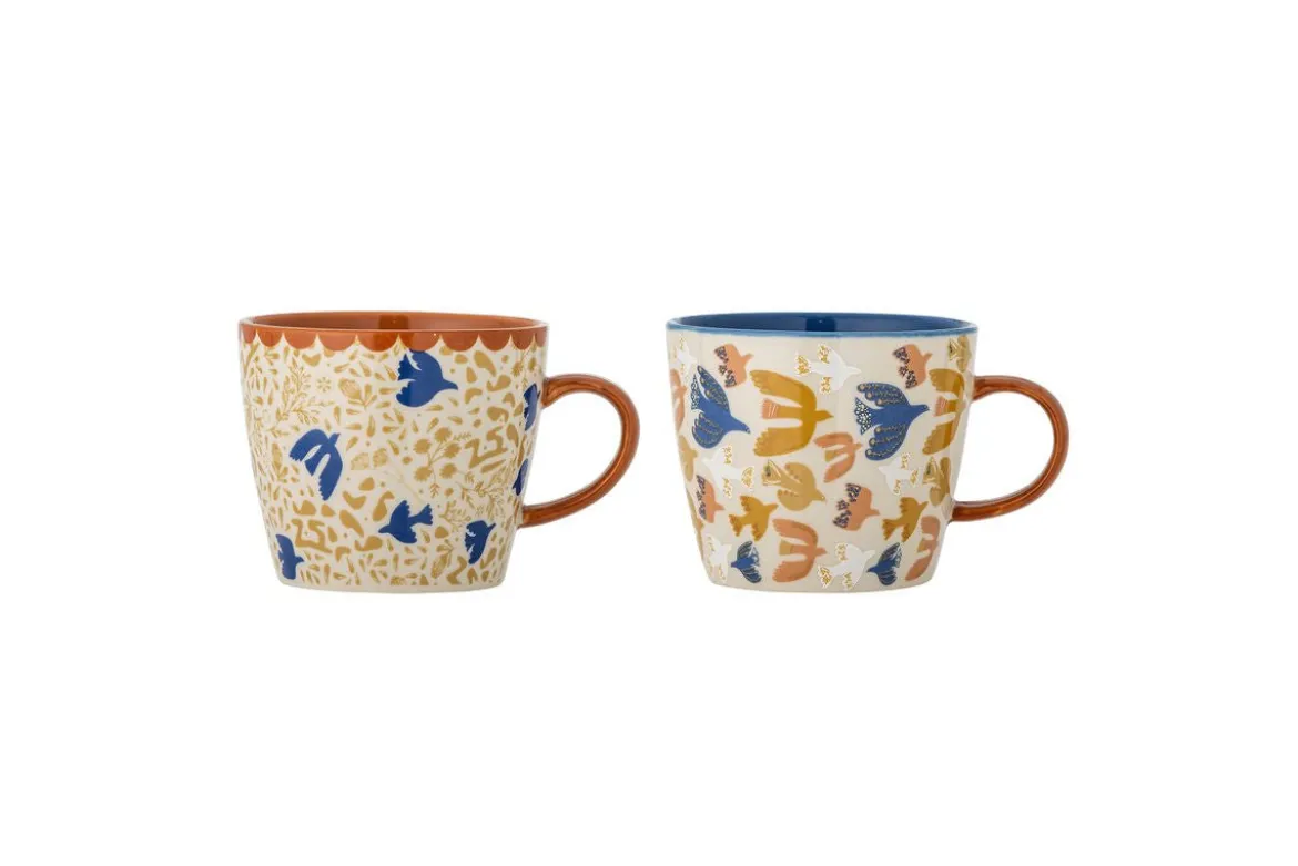 Becher-Set Salen – Buntes Steingut (2-teilig)