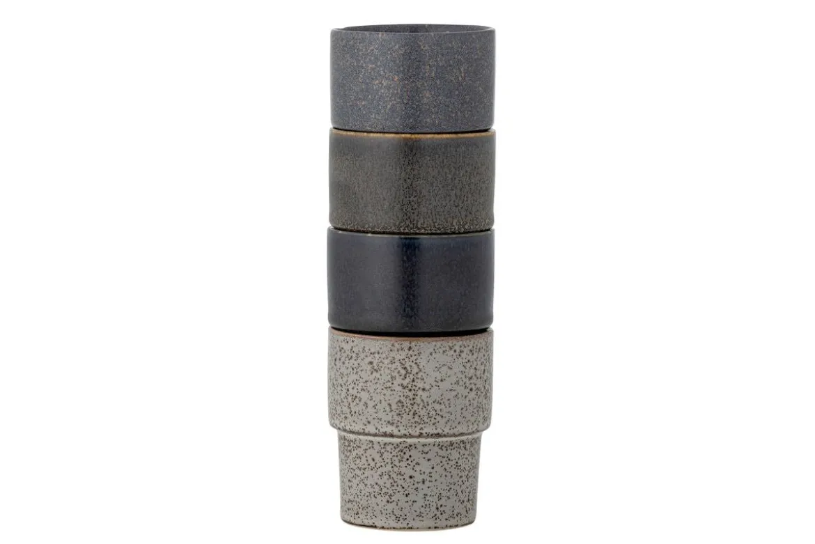 Becher-Set Varnö – Braun Steingut (4-teilig)