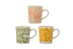Becher-Set „Vexo“ – Blaues Steingut (3-teilig)