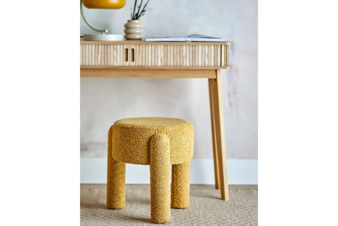 Beistellhocker Bini – Dekorativer Hocker in Gelb