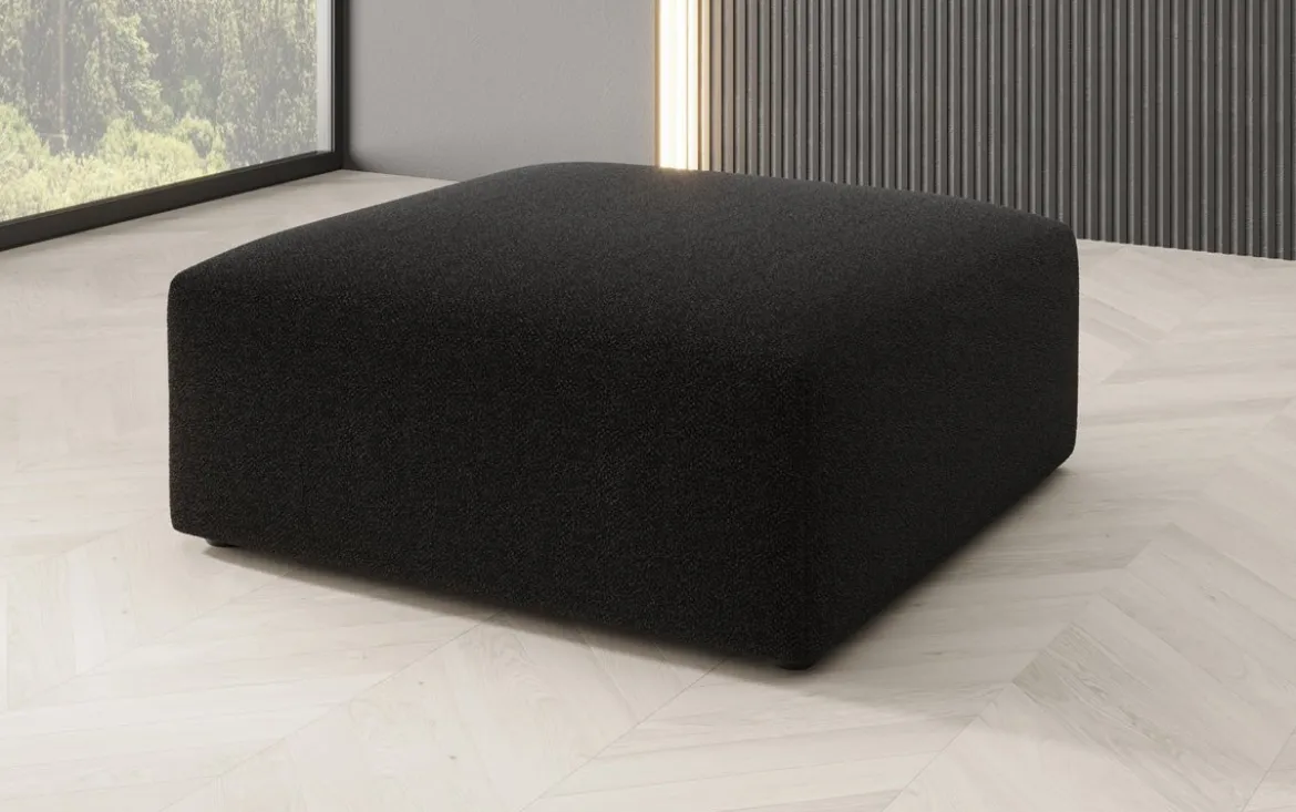 Beistellhocker 80 cm Snug aus Bouclé
