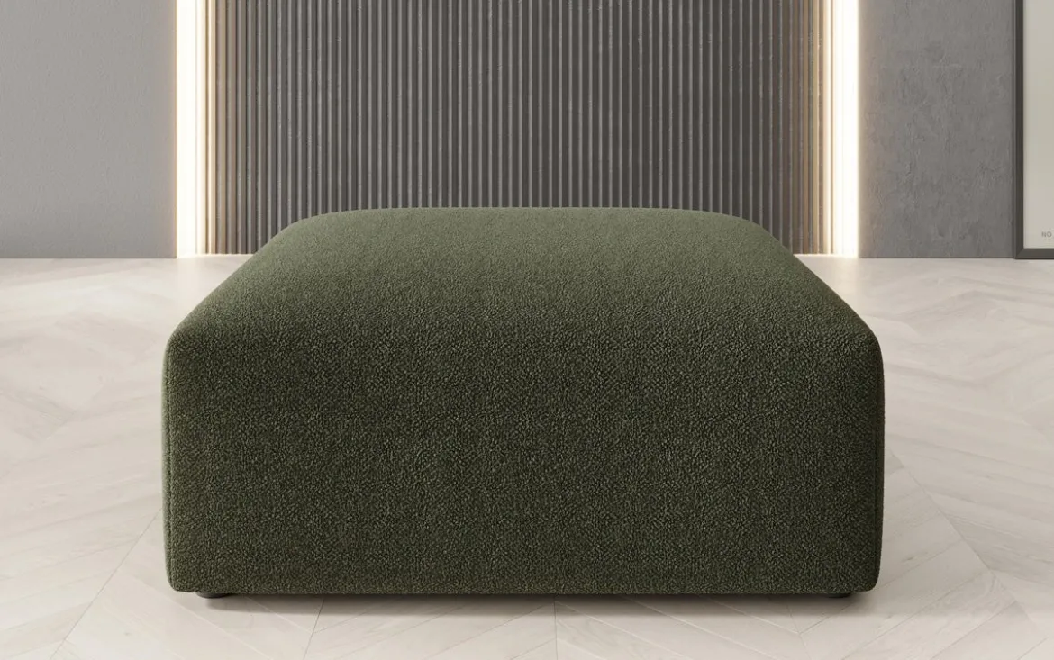 Beistellhocker 80 cm Snug aus Bouclé