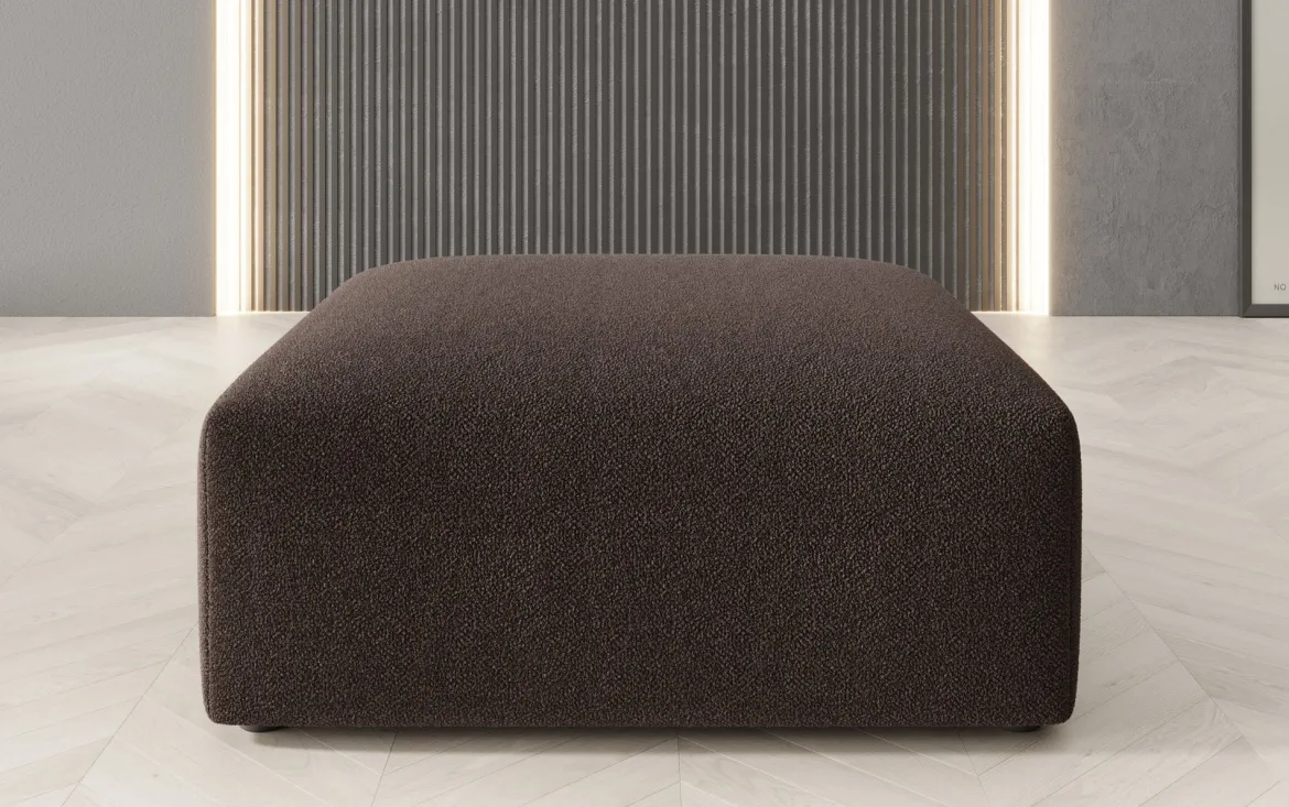 Beistellhocker 80 cm Snug aus Bouclé