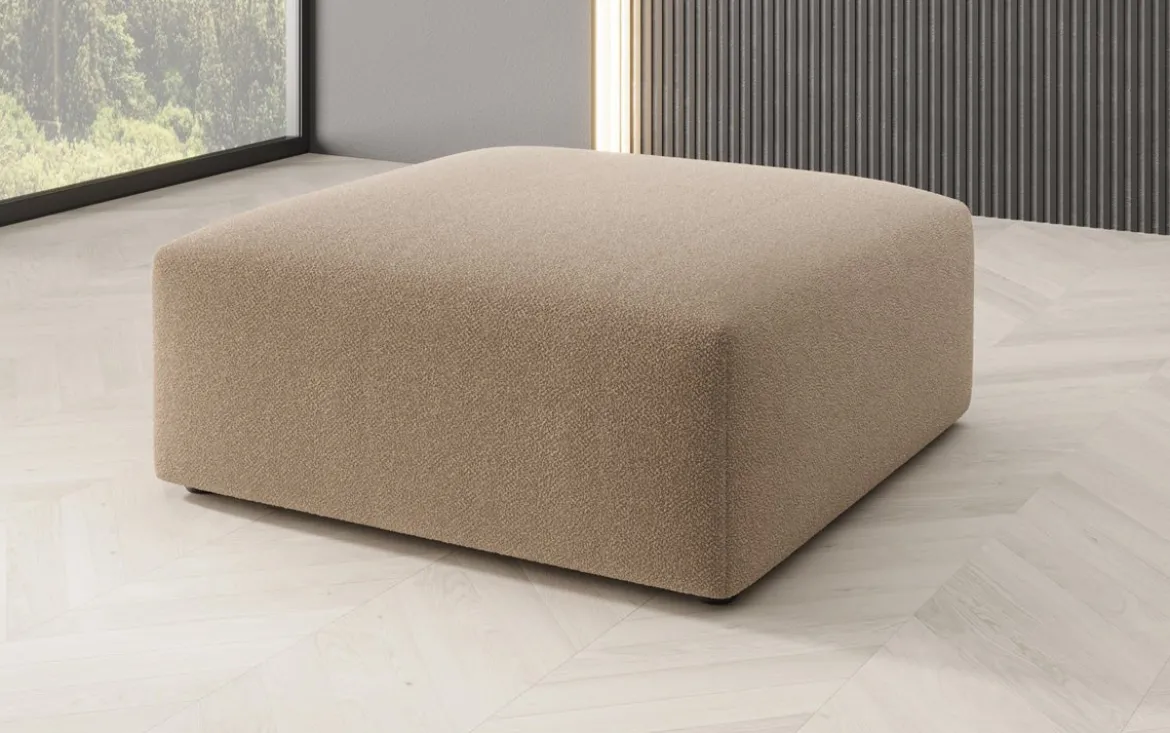 Beistellhocker 80 cm Snug aus Bouclé
