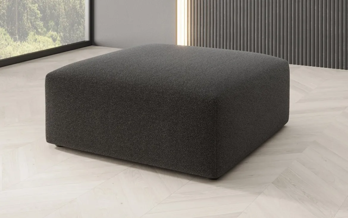 Beistellhocker 80 cm Snug aus Bouclé