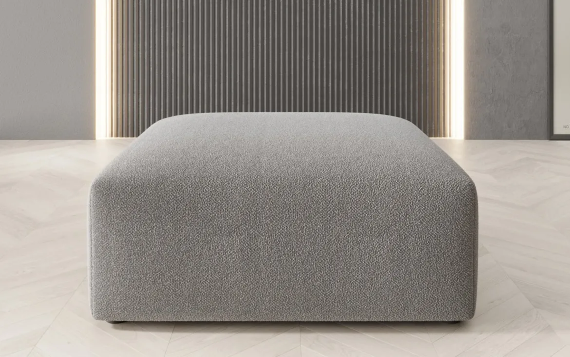 Beistellhocker 80 cm Snug aus Bouclé