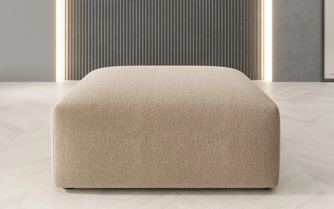 Beistellhocker 80 cm Snug aus Bouclé